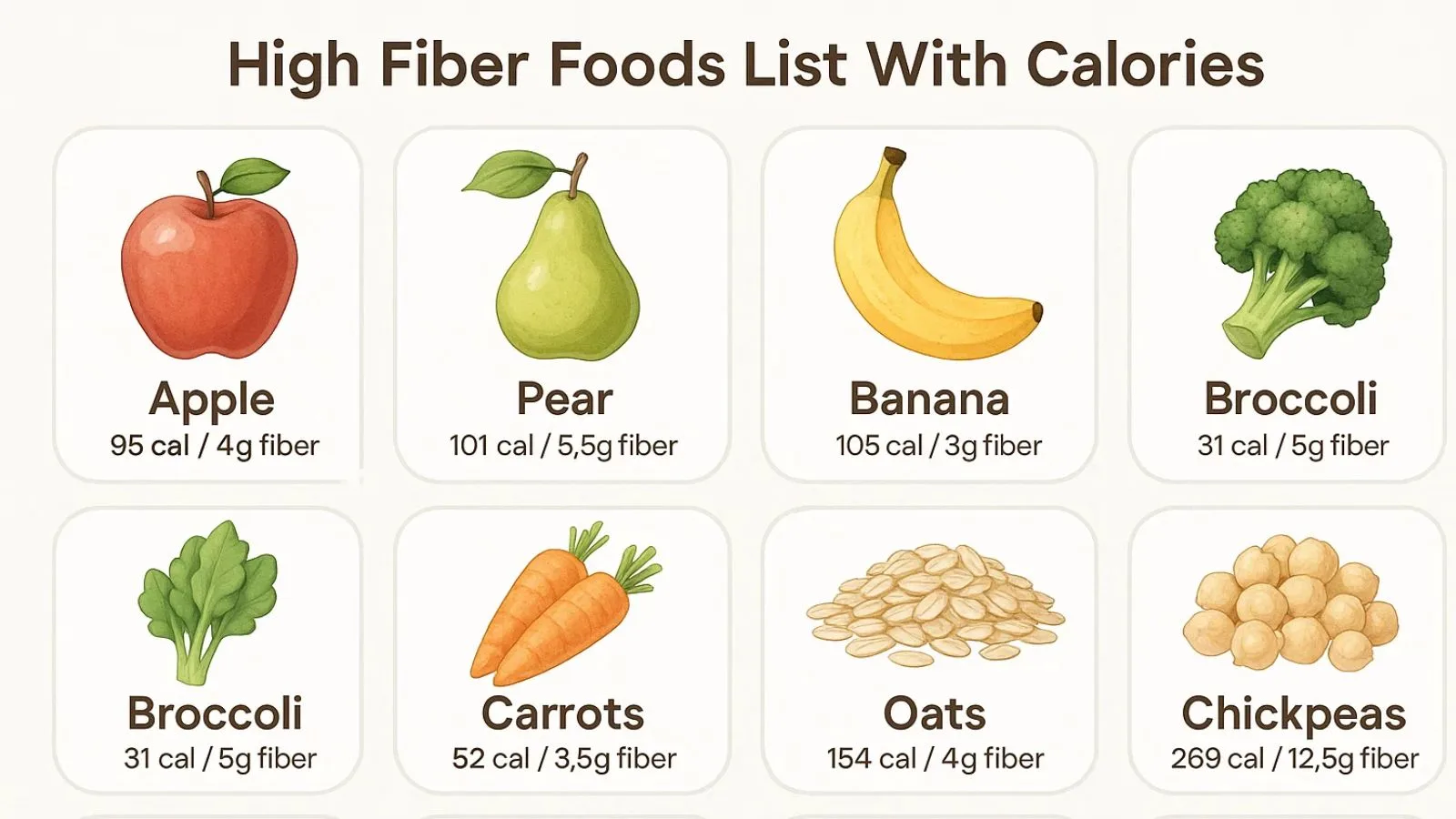 High-Fiber-Foods-List-With-Calories