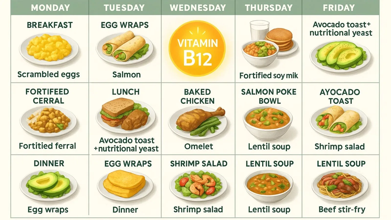 Meal Plans Including Vitamin B12 Foods Meal-Plans-Including-Vitamin-B12-Foods