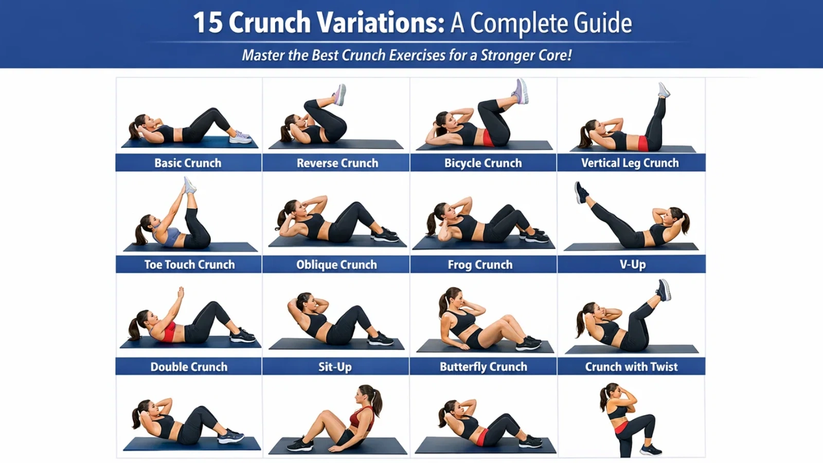 15-crunches-variations