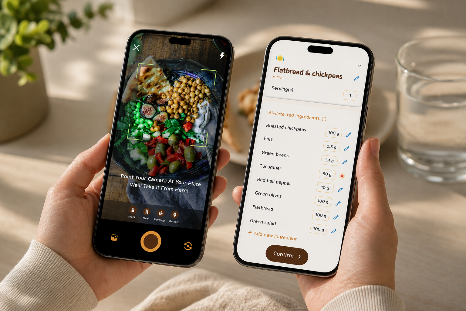 comparison chart of calorie tracker features