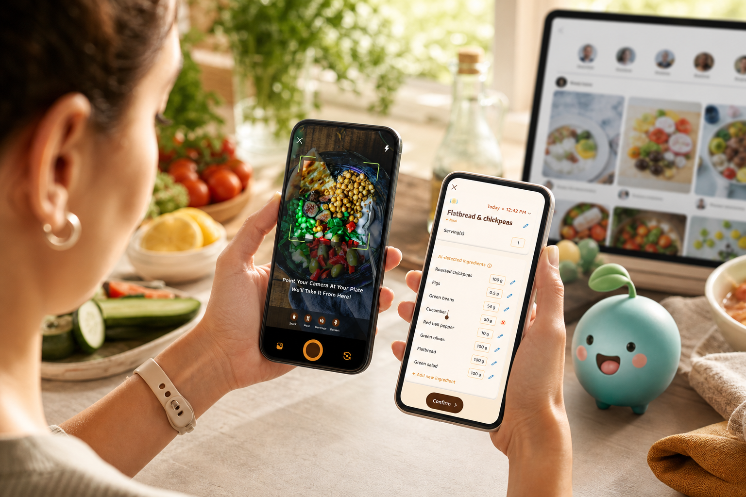 Calorie Tracker Buddy photo logging and social feed