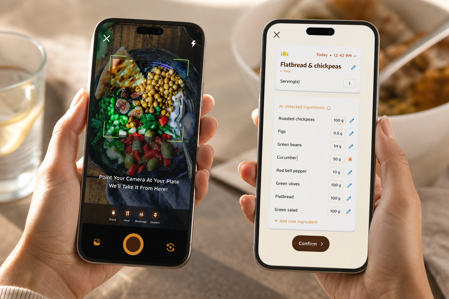 all-in-one macro and water tracker interface